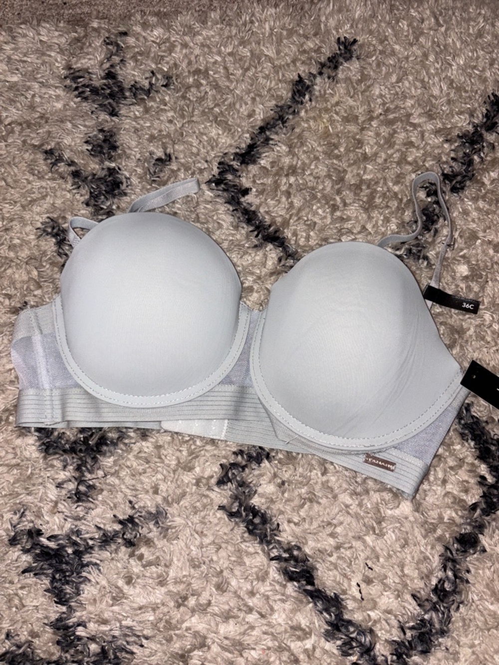 Tahari Light Gray Molded Support Bra